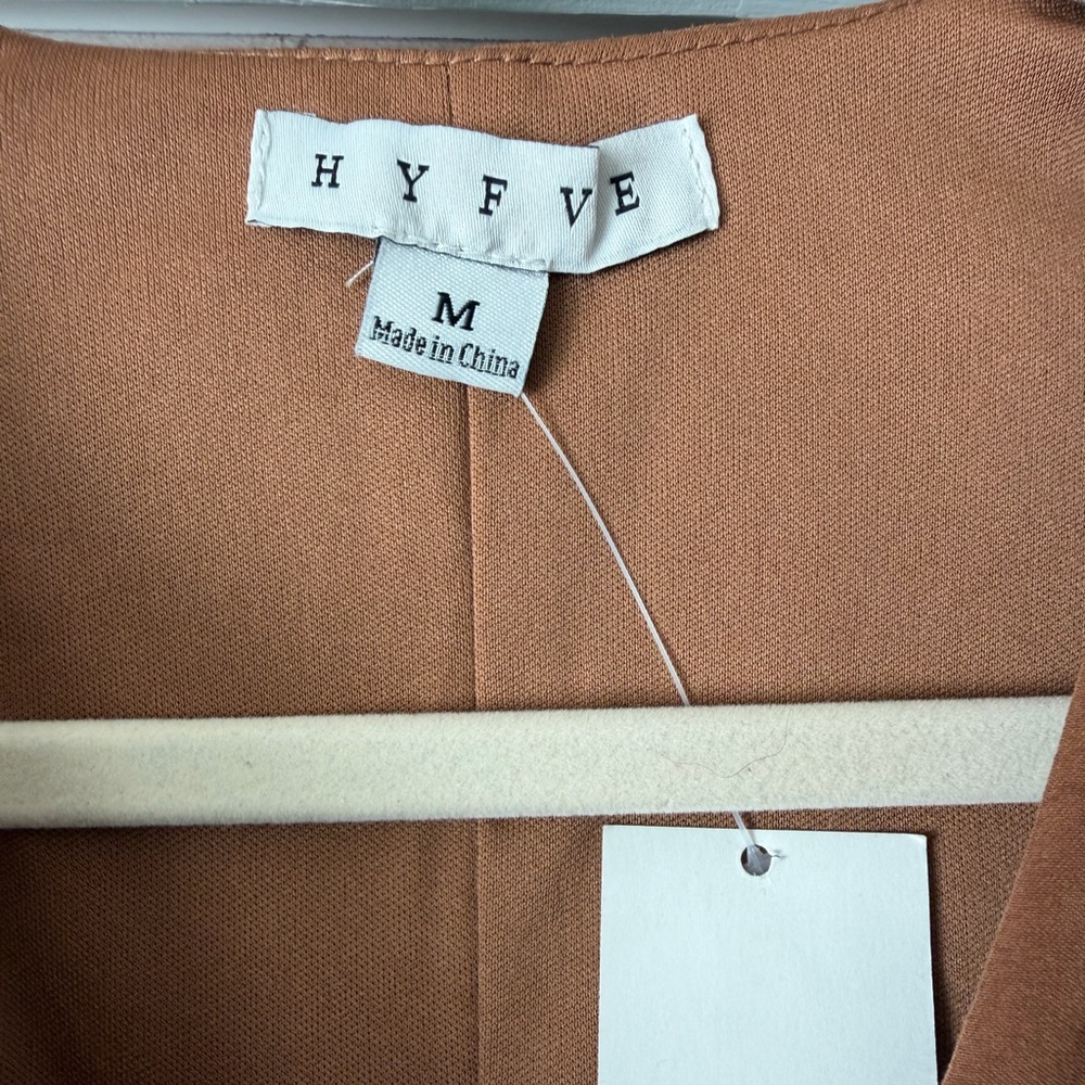 HYFVE Rust Brown Pleated Vest Midi Dress - Picture 3 of 4